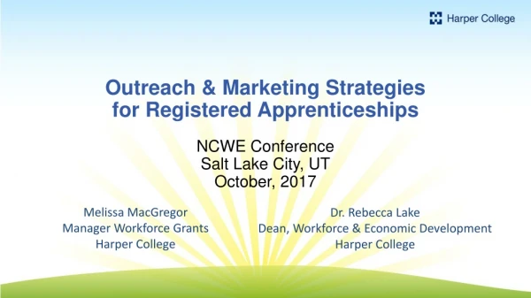 Outreach &amp; Marketing Strategies for Registered Apprenticeships