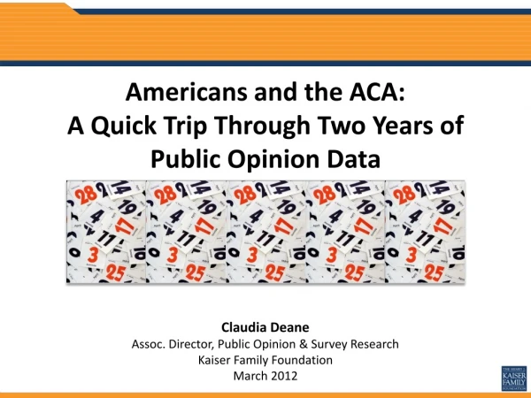 Americans and the ACA: A Quick Trip Through Two Years of Public Opinion Data