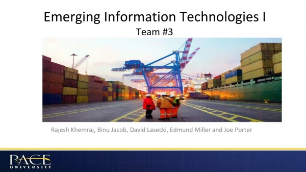 Emerging Information Technologies I Team #3
