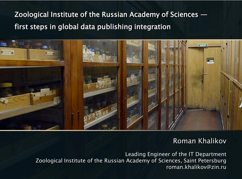 zoological institute of the russian academy