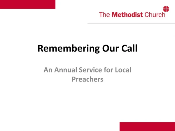 Remembering Our Call