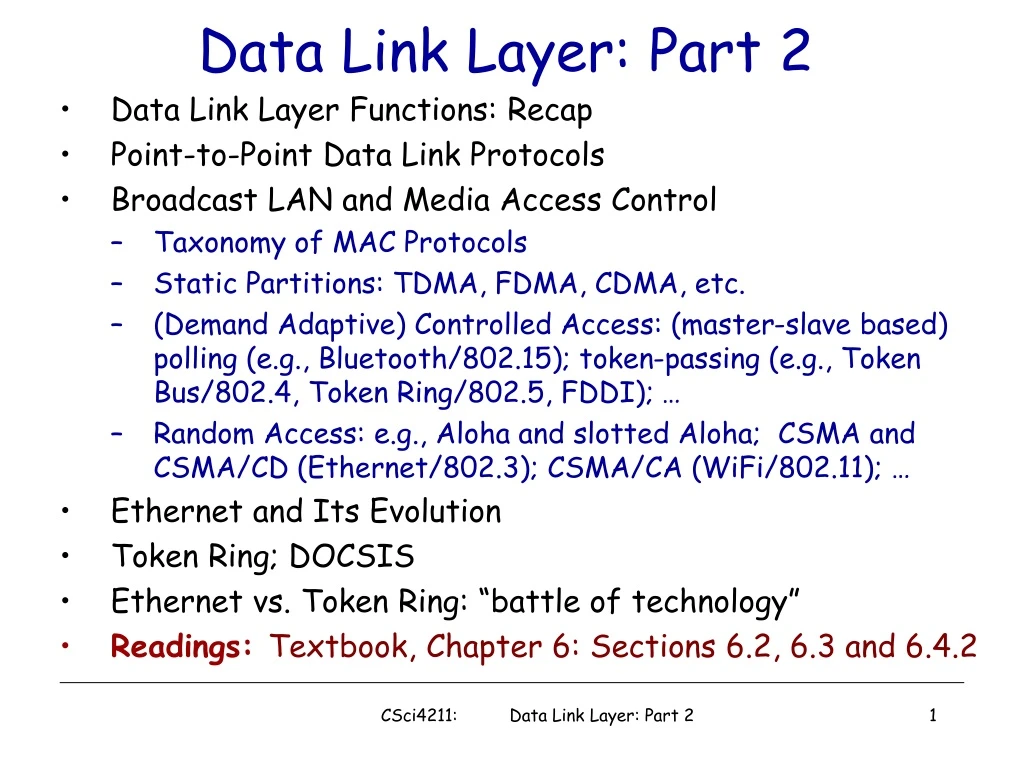 data link layer part 2