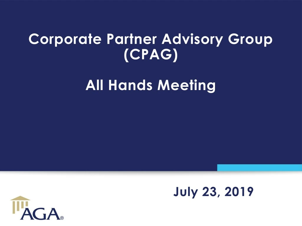corporate partner advisory group cpag all hands meeting
