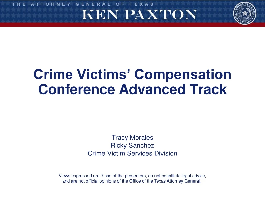 crime victims compensation conference advanced track