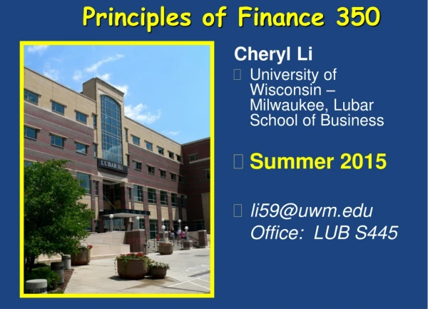 Principles of Finance 350