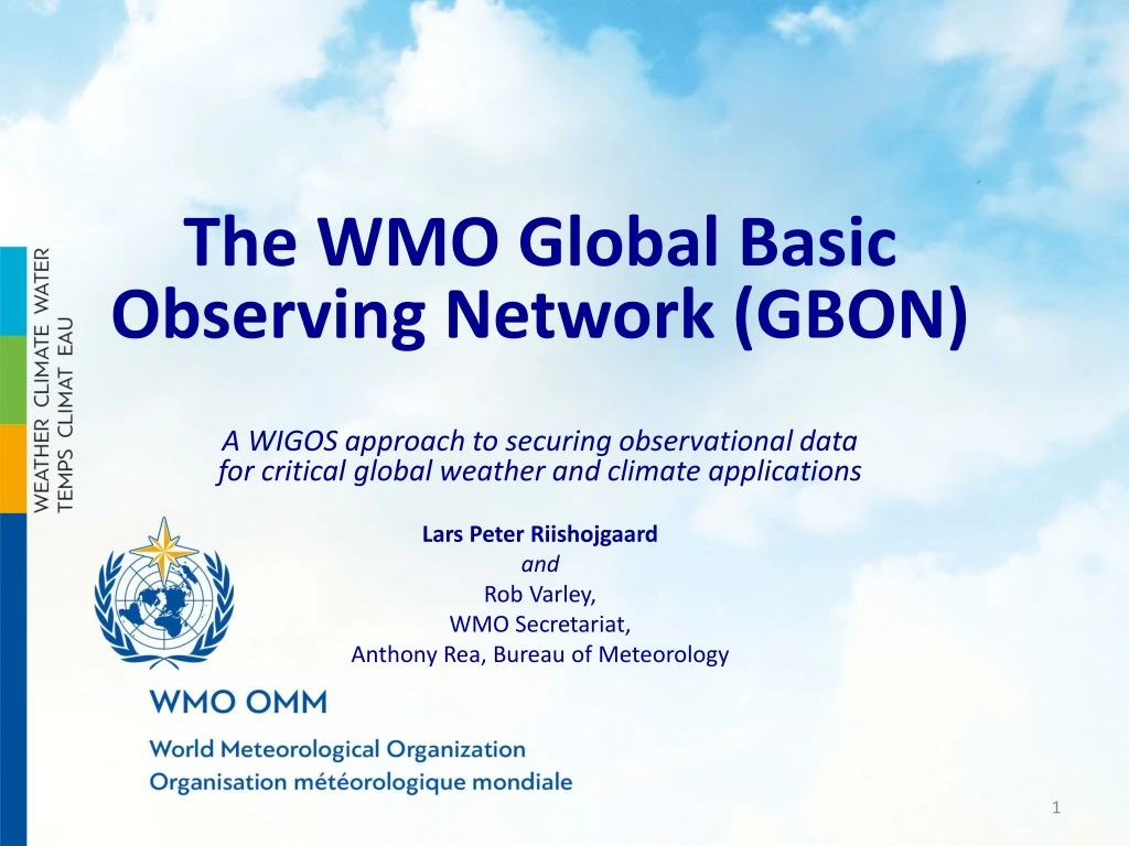 the wmo global basic observing network gbon