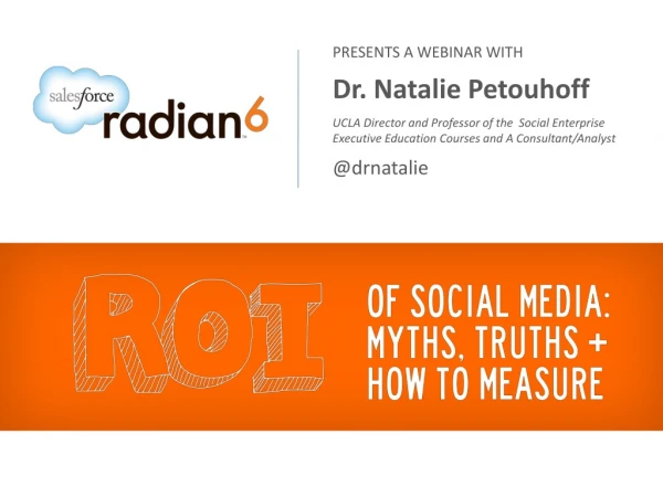 presents a webinar with Dr. Natalie Petouhoff