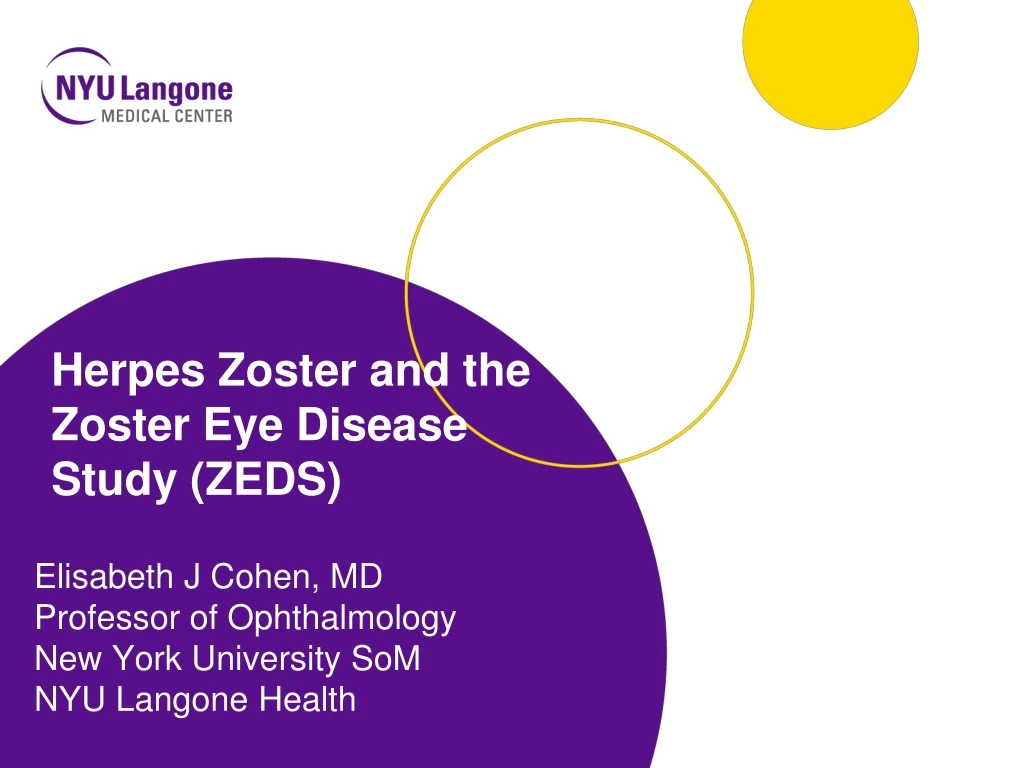 herpes zoster and the zoster eye disease study zeds