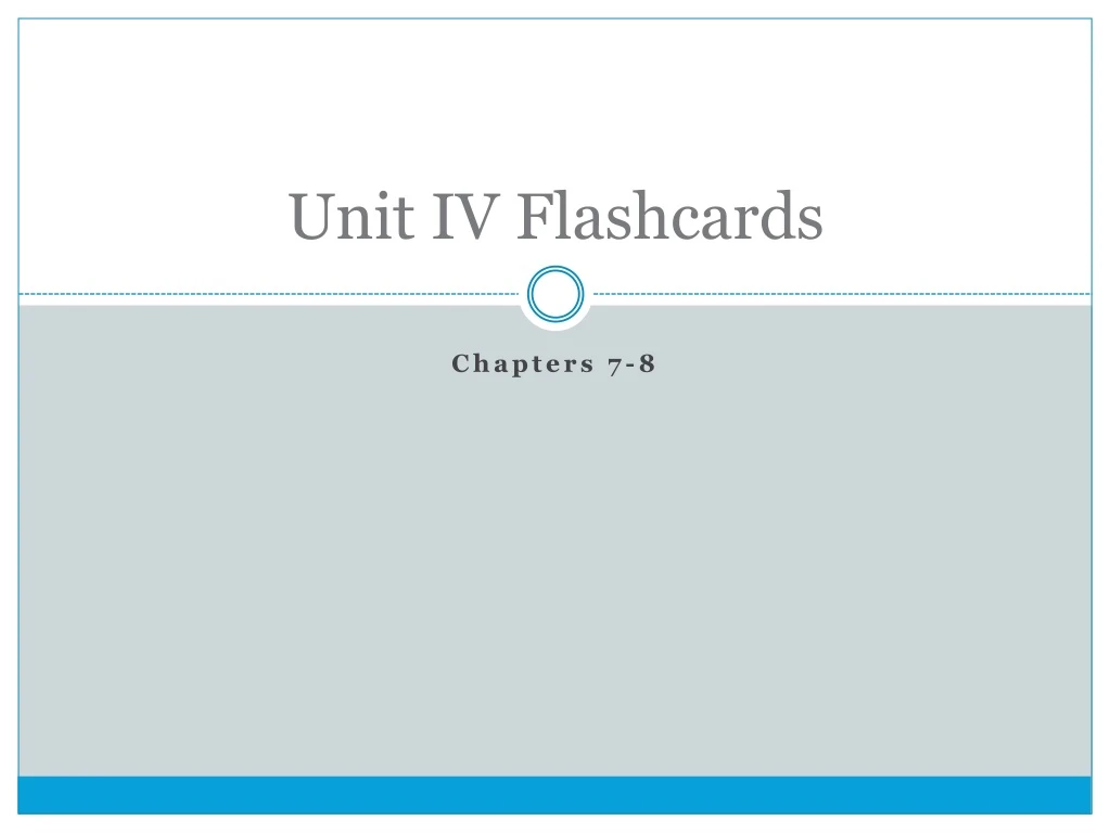 unit iv flashcards