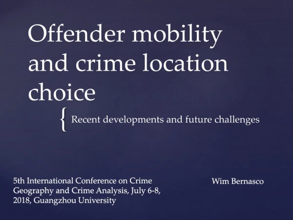 Offender mobility and crime location choice
