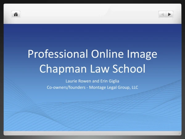 Professional Online Image Chapman Law School