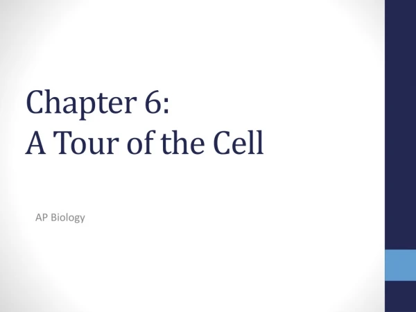 Chapter 6: A Tour of the Cell