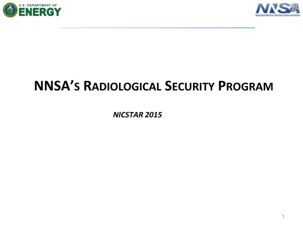 NNSA’s Radiological Security Program