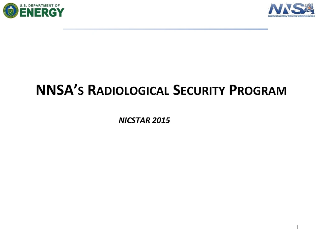 nnsa s radiological security program