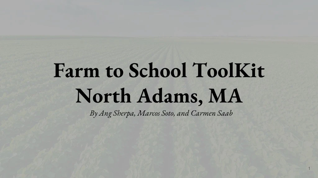 farm to school toolkit north adams