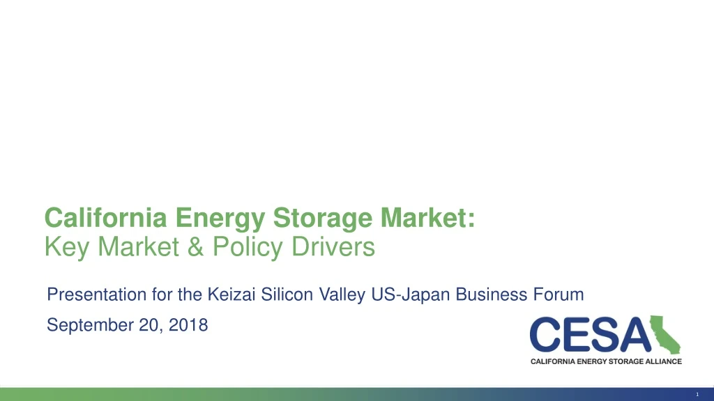 california energy storage market key market policy drivers