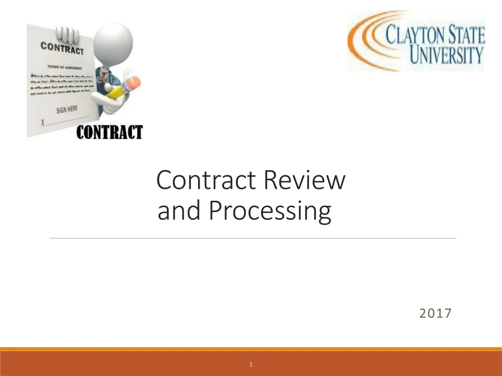 contract review and processing