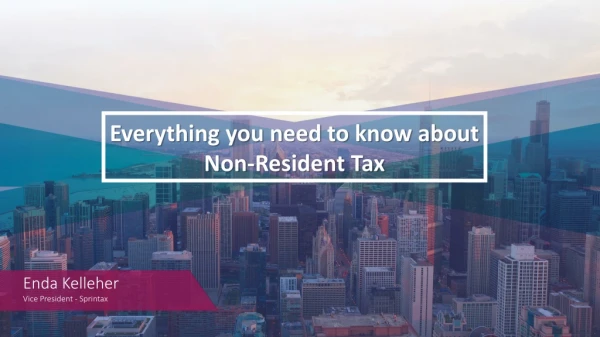 Everything you need to know about Non-Resident Tax