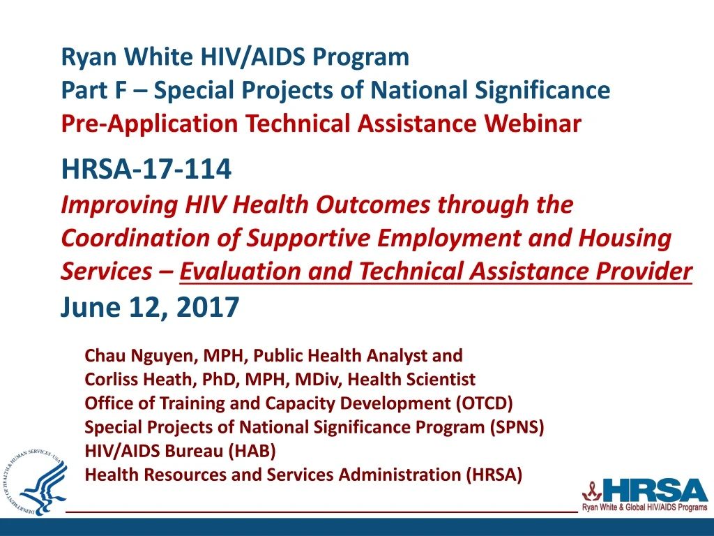 ryan white hiv aids program part f special
