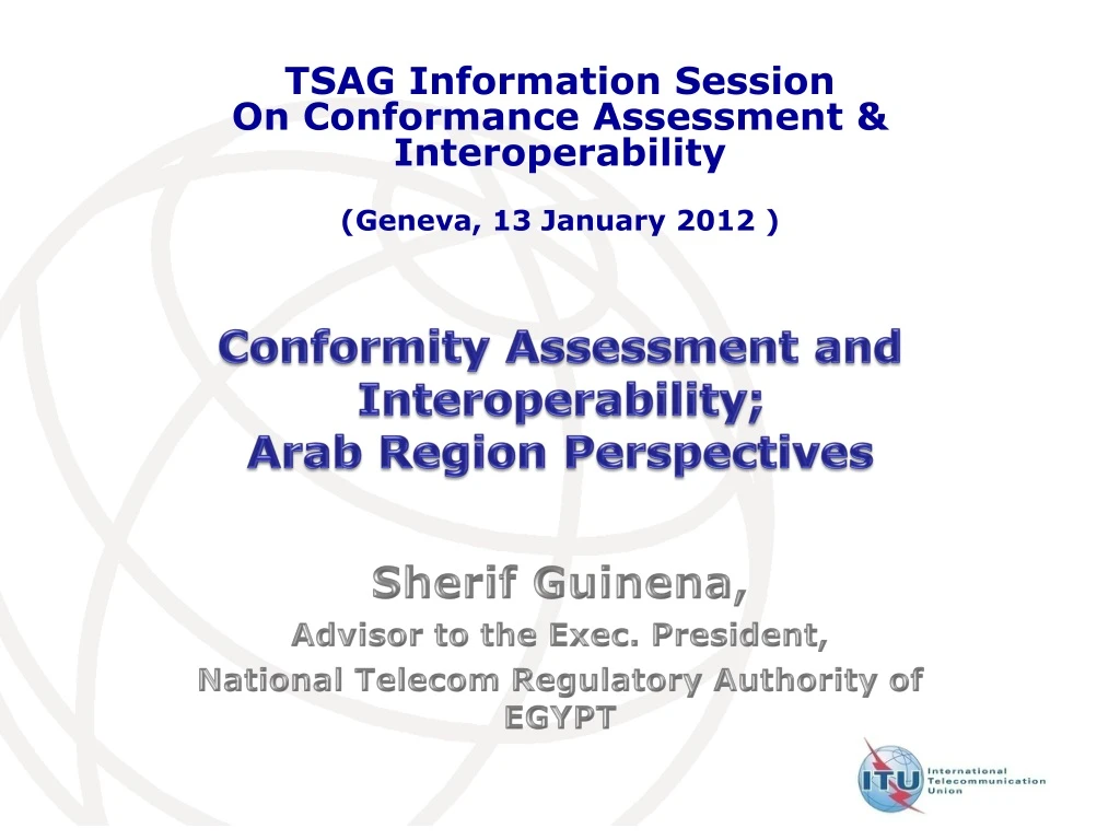 conformity assessment and interoperability arab region perspectives