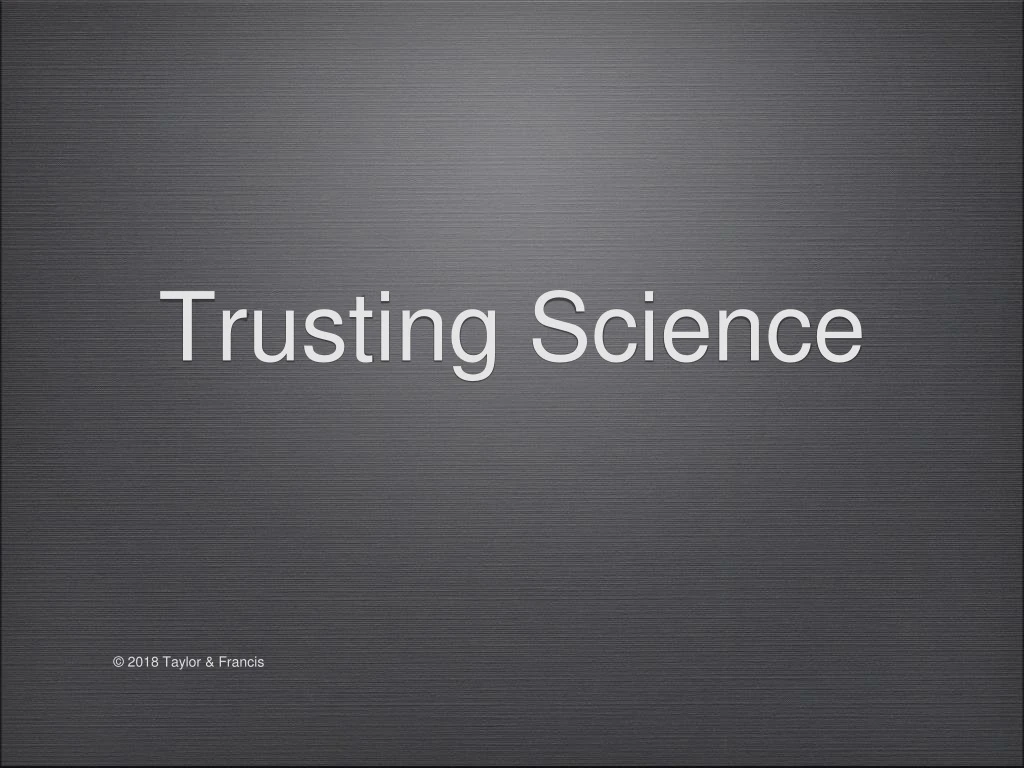 trusting science