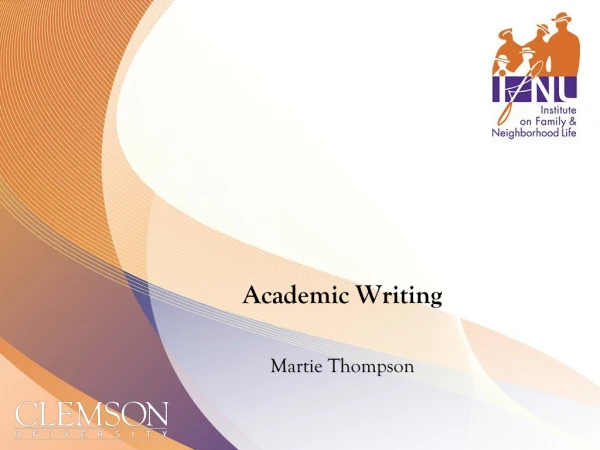 Academic Writing Martie Thompson