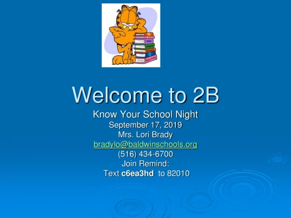 Welcome to 2B