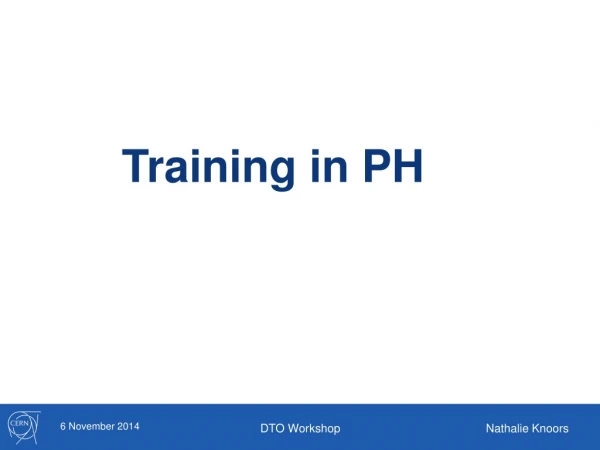 Training in PH