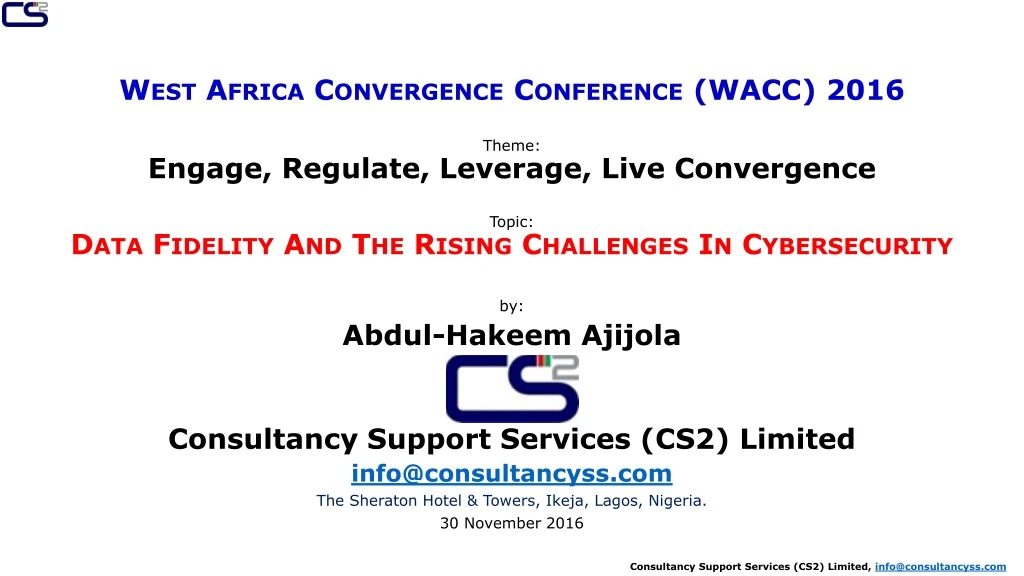 west africa convergence conference wacc 2016