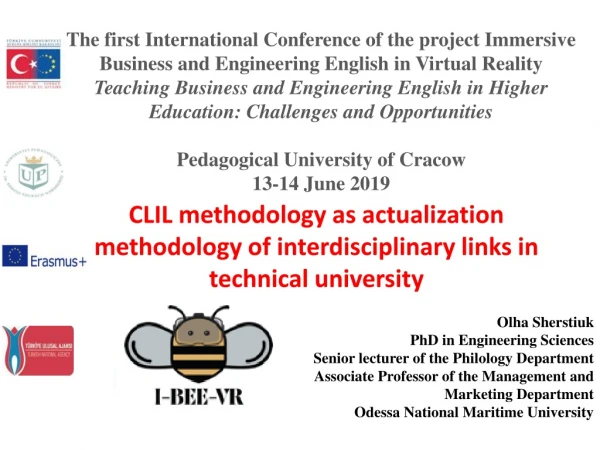 CLIL methodology as actualization methodology of interdisciplinary links in technical university