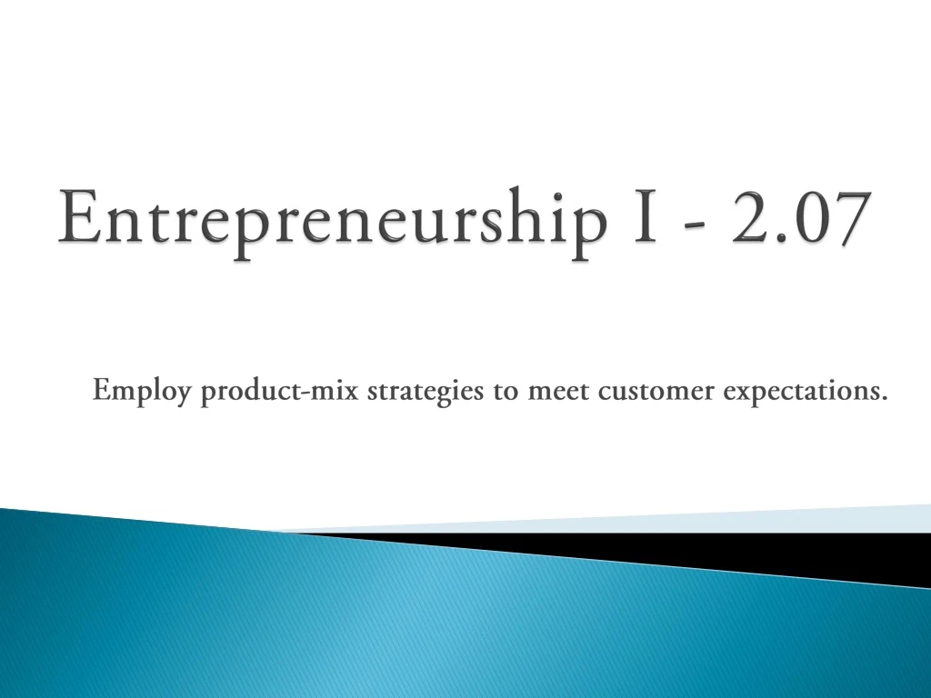 entrepreneurship i 2 07