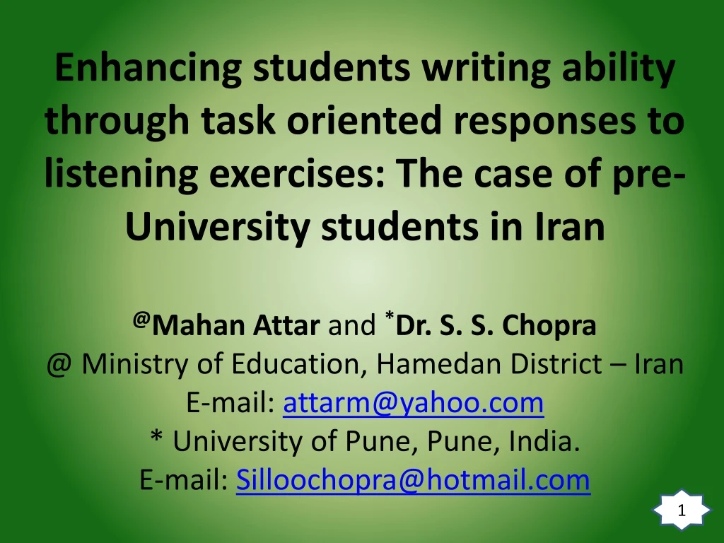 enhancing students writing ability through task
