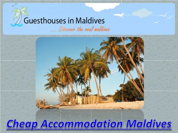 Cheap Accommodation Maldives