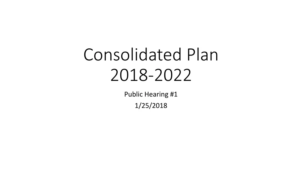 consolidated plan 2018 2022