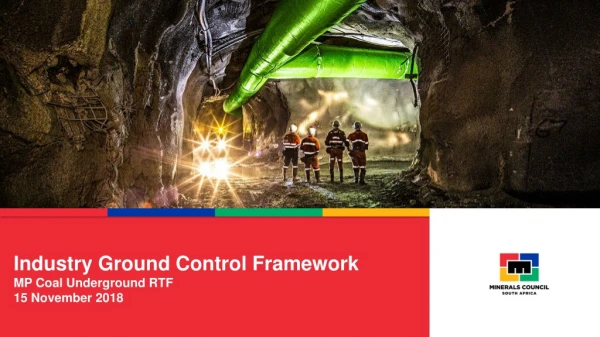 Industry Ground Control Framework MP Coal Underground RTF 15 November 2018