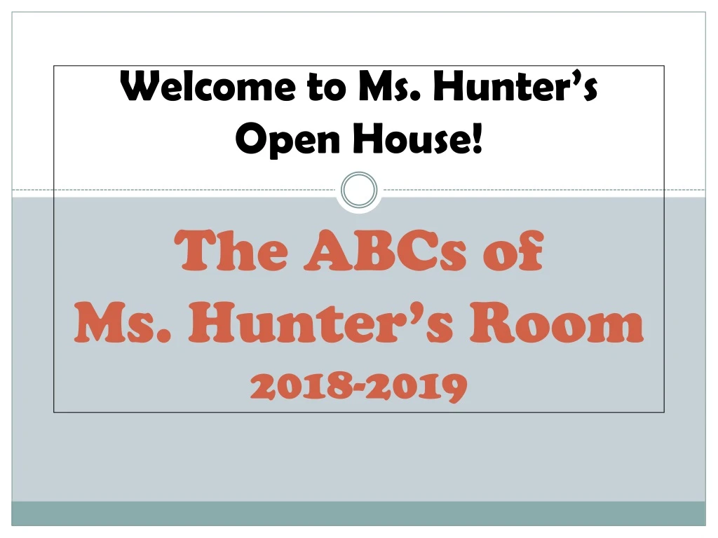 the abcs of ms hunter s room 2018 2019