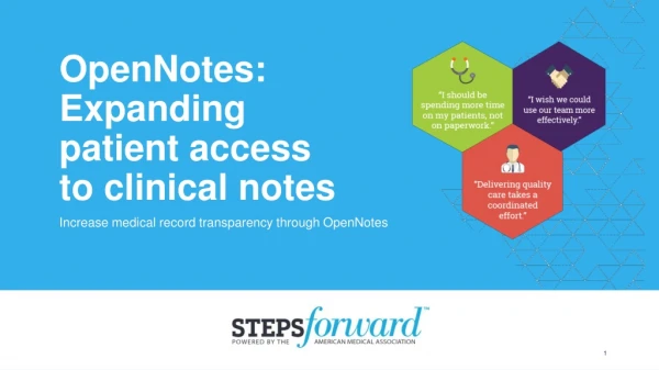 OpenNotes: Expanding patient access to clinical notes
