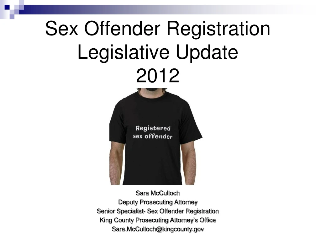 sex offender registration legislative update 2012