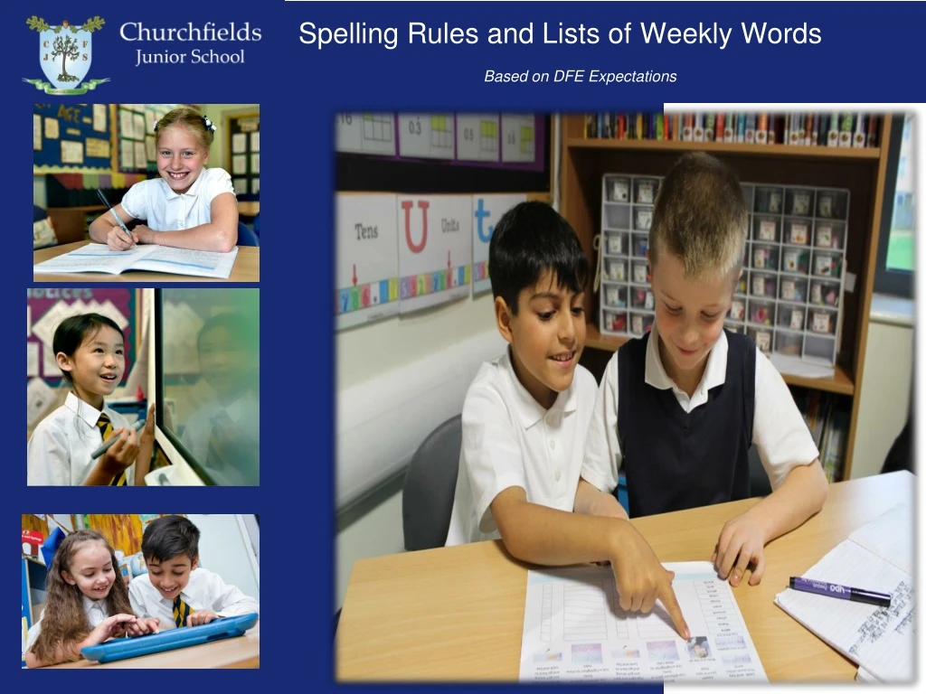spelling rules and lists of weekly words based