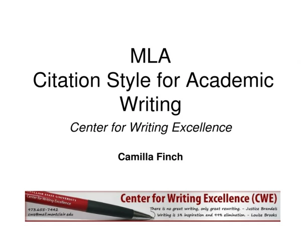 MLA Citation Style for Academic Writing