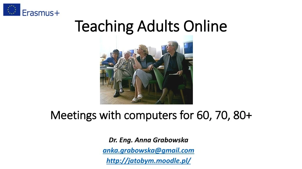 teaching adults online meetings with computers for 60 70 80