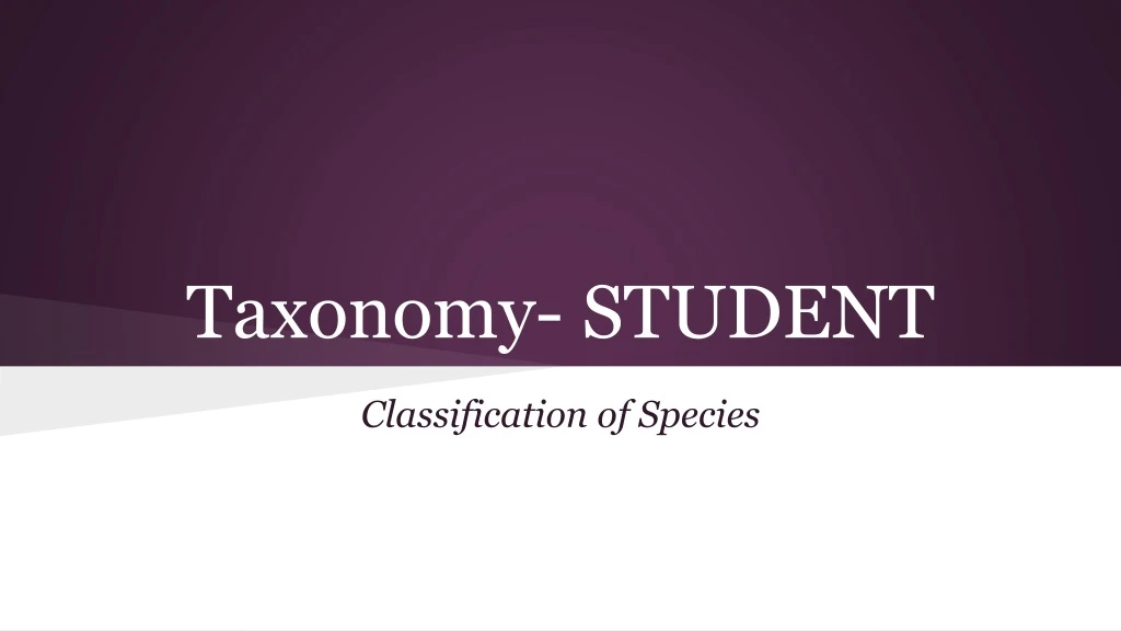 taxonomy student