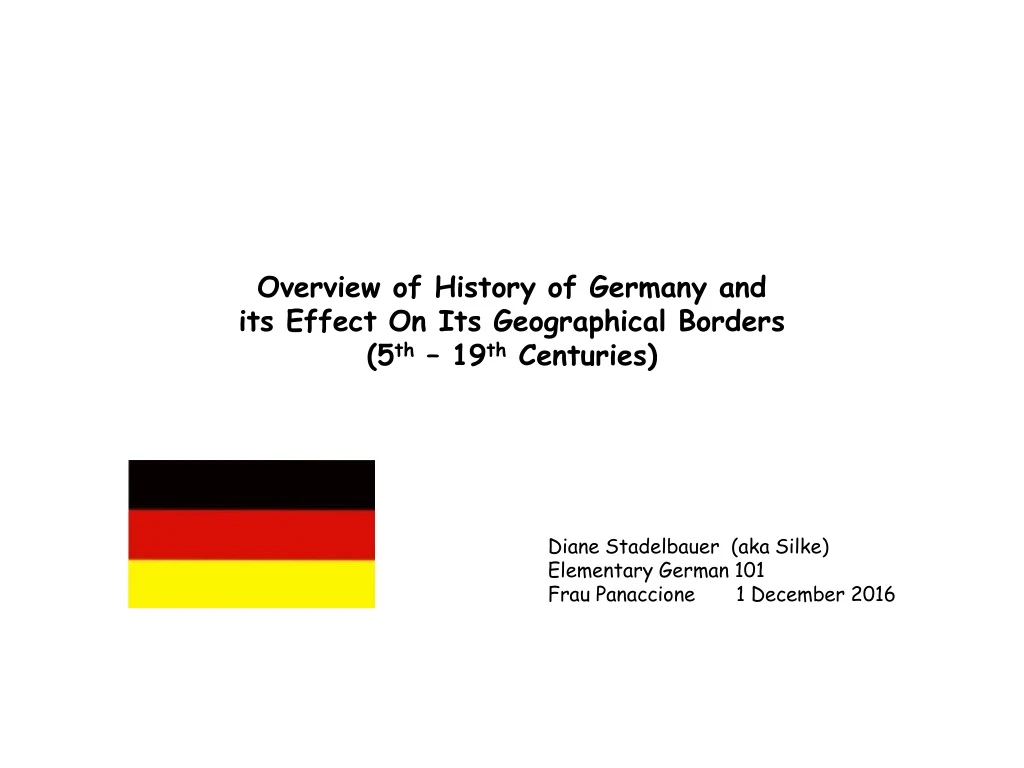 overview of history of germany and its effect