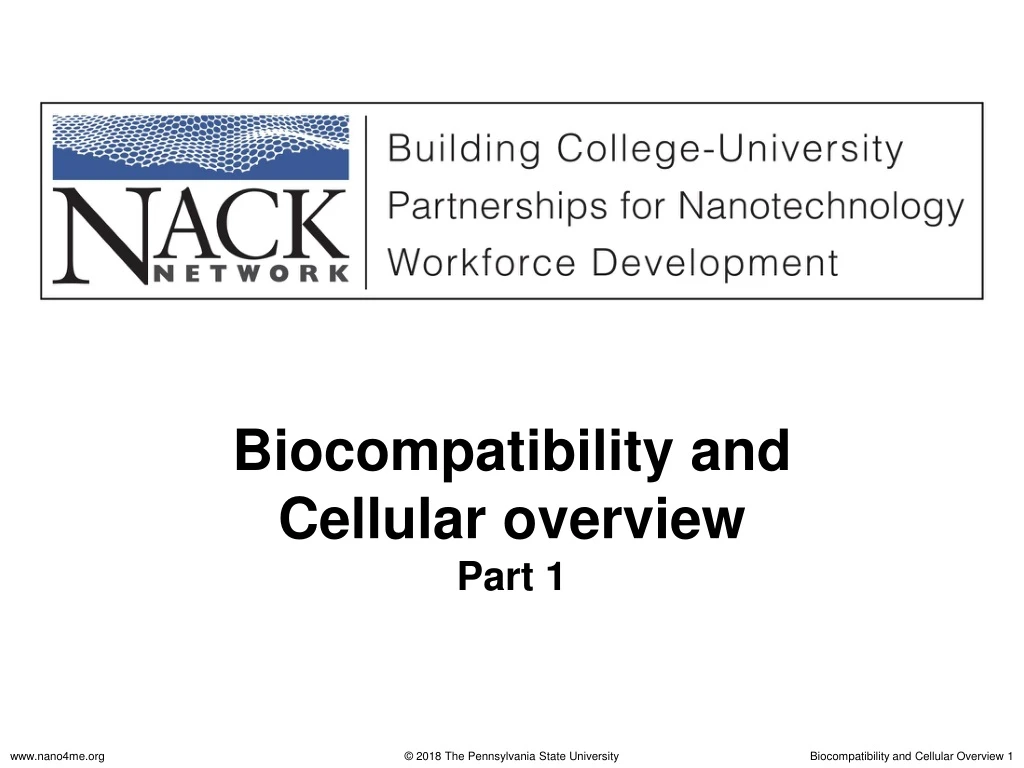 biocompatibility and cellular overview part 1