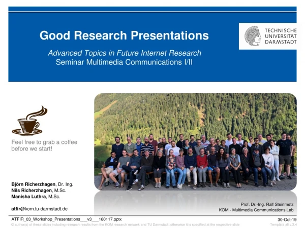 Good Research Presentations