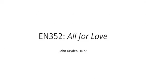 EN352: All for Love