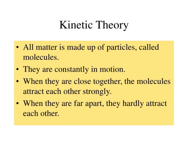 Kinetic Theory