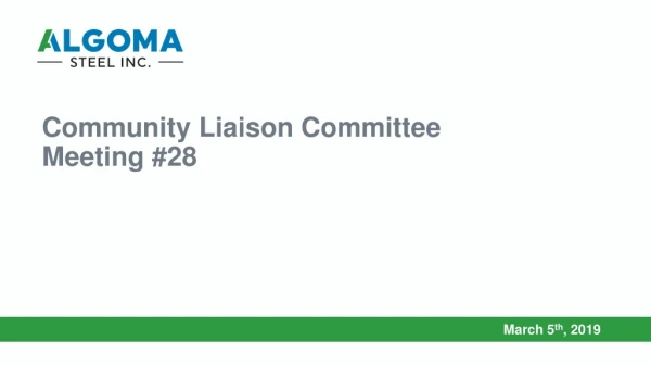 Community Liaison Committee Meeting #28