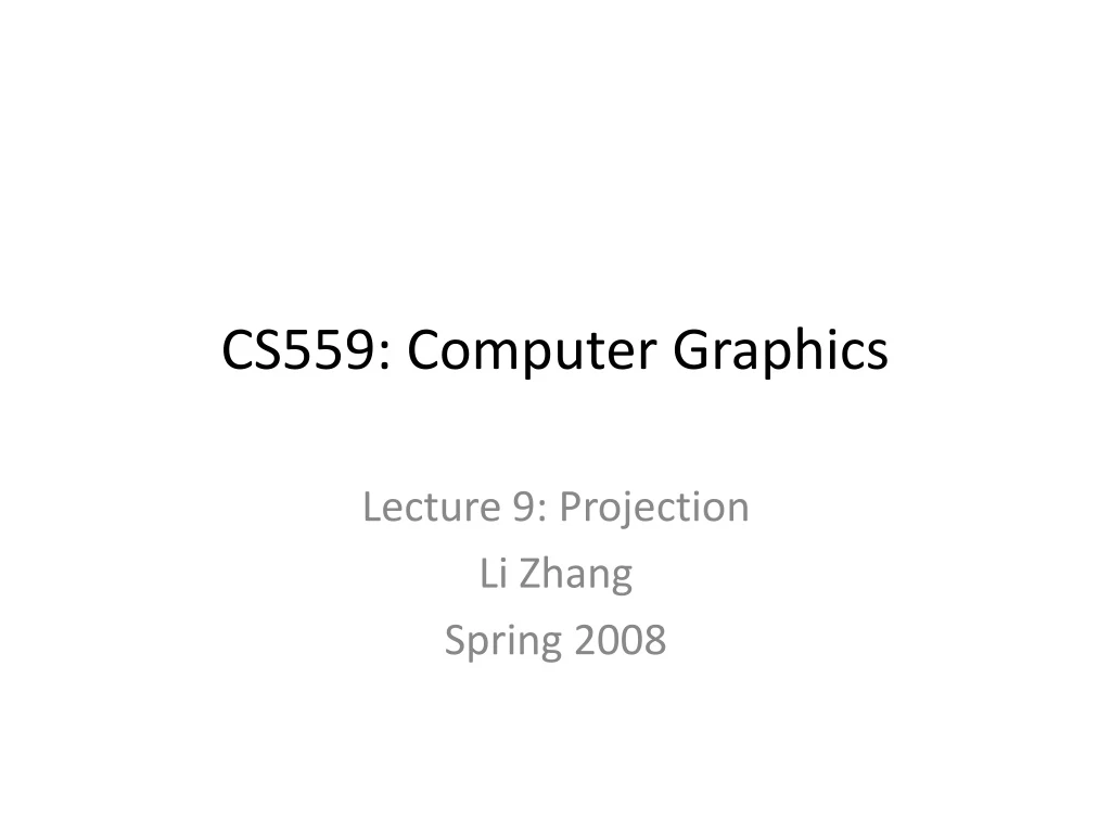 cs559 computer graphics