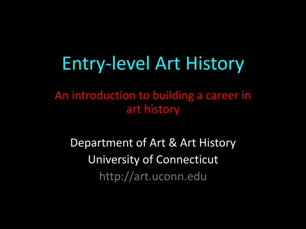 Entry-level Art History